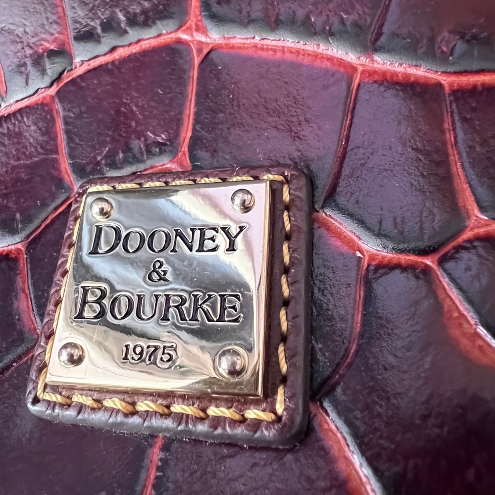Dooney & Bourke Burgundy Croc Embossed Crossbody Bag - Picture 10 of 10